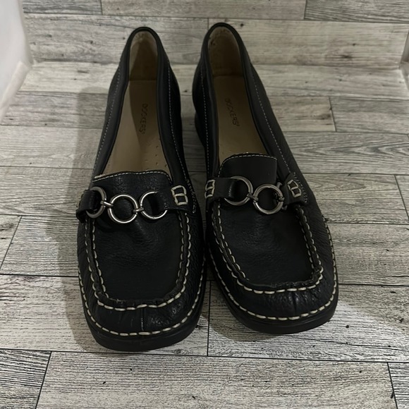 Dockers women’s black leather loafers shoes size 8 - Picture 1 of 7
